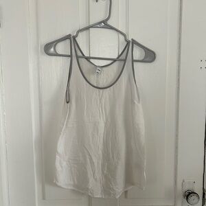 Old Navy White Camisole with Gray Trim